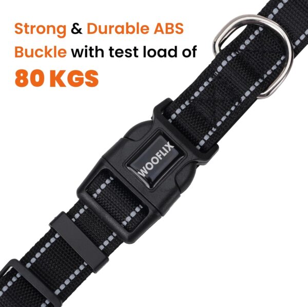 WOOFLIX Reflective Dog Leash And Collar Set for Medium, Large, and Extra Large Dogs | Dog Collar & Anti Slip Padded Handle Leash For Dogs