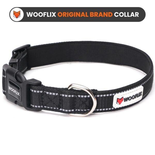 WOOFLIX Reflective Dog Leash And Collar Set for Medium, Large, and Extra Large Dogs | Dog Collar & Anti Slip Padded Handle Leash For Dogs